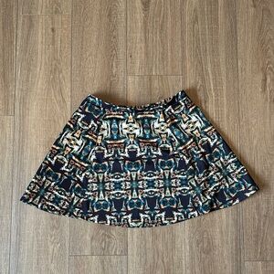 Lily Rose Black and Blue Patterned Mini Skirt